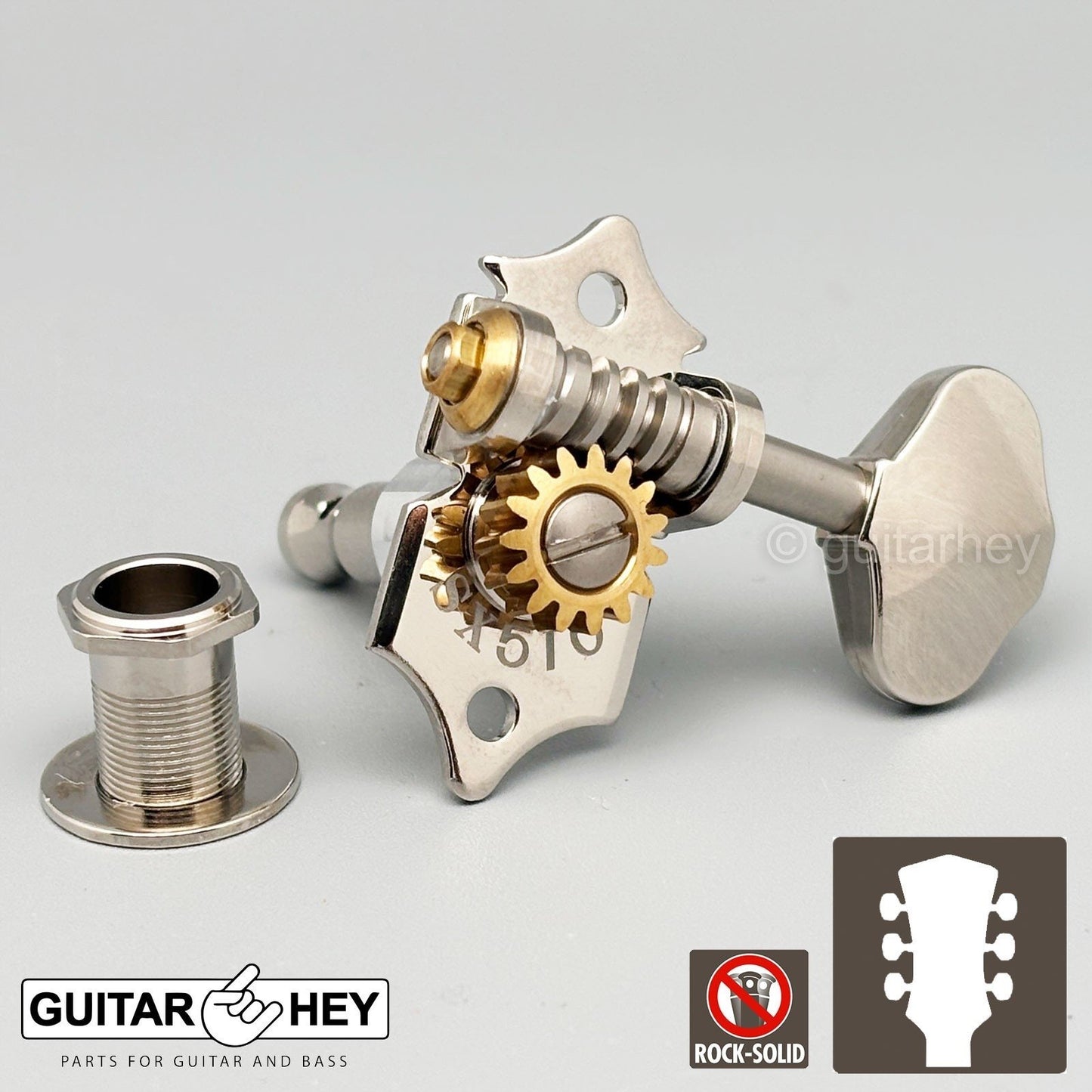 NEW GOTOH SXN510-06M Premium Acoustic Guitar Tuners Set 15:1 Ratio 3x3 - NICKEL