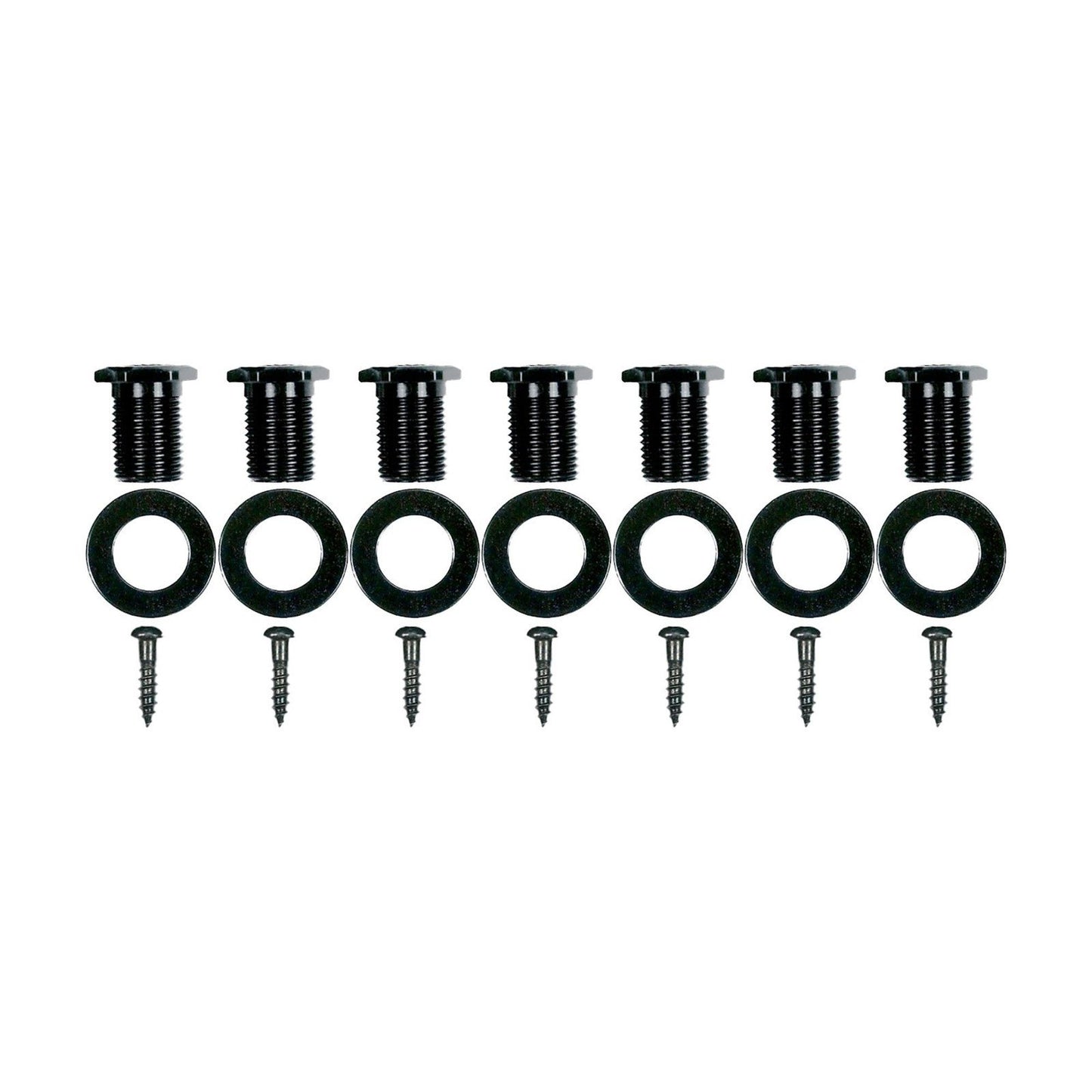 NEW Gotoh SG381-P9 MGT 7 in Line Locking Tuners Set NON-Staggered Ivory - BLACK