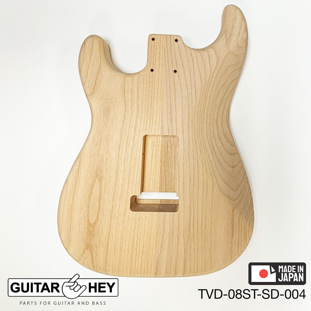 NEW Hosco JAPAN Unfinished Strat® 50's Style Body Alder 2-piece SANDED #004