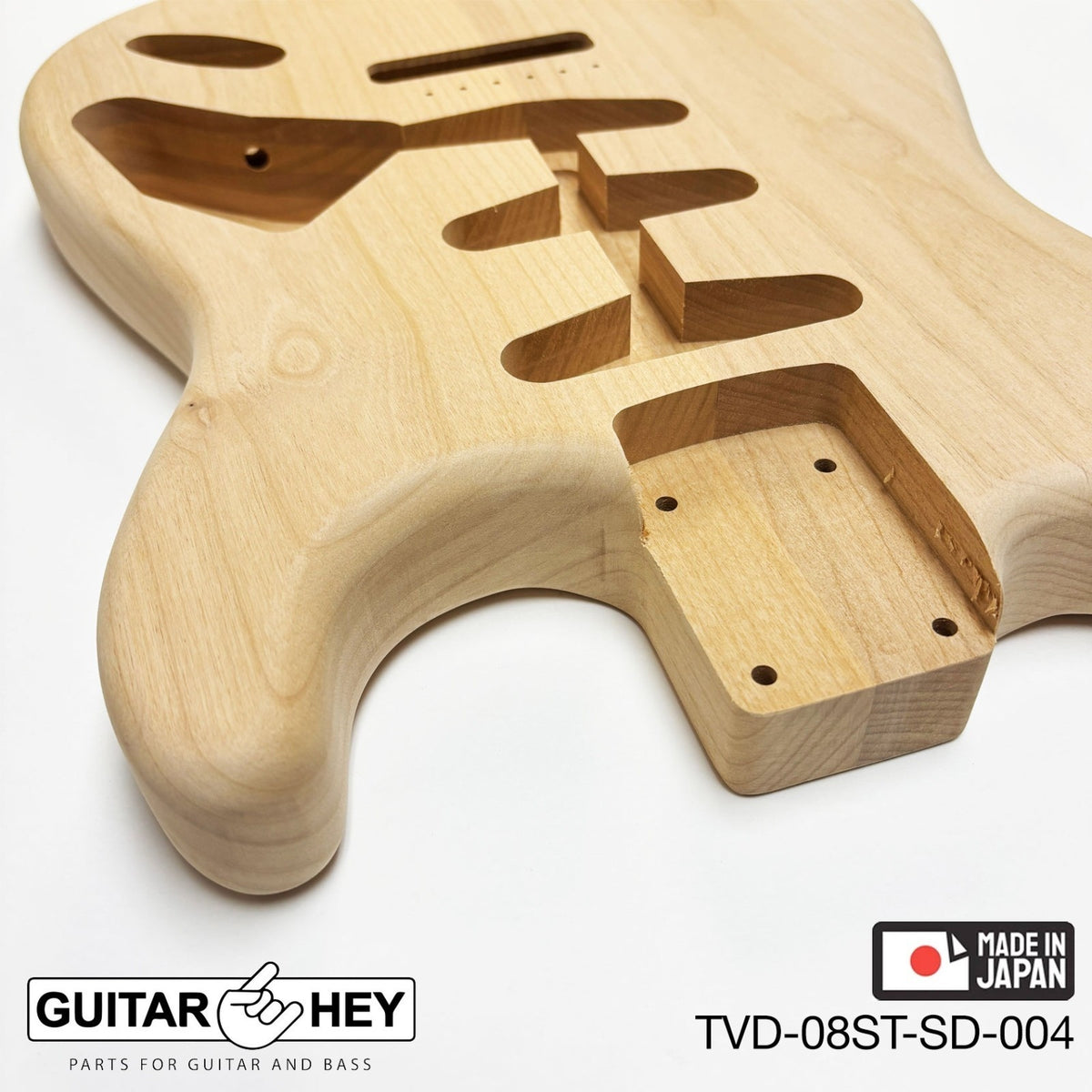 NEW Hosco JAPAN Unfinished Strat® 50's Style Body Alder 2-piece SANDED #004