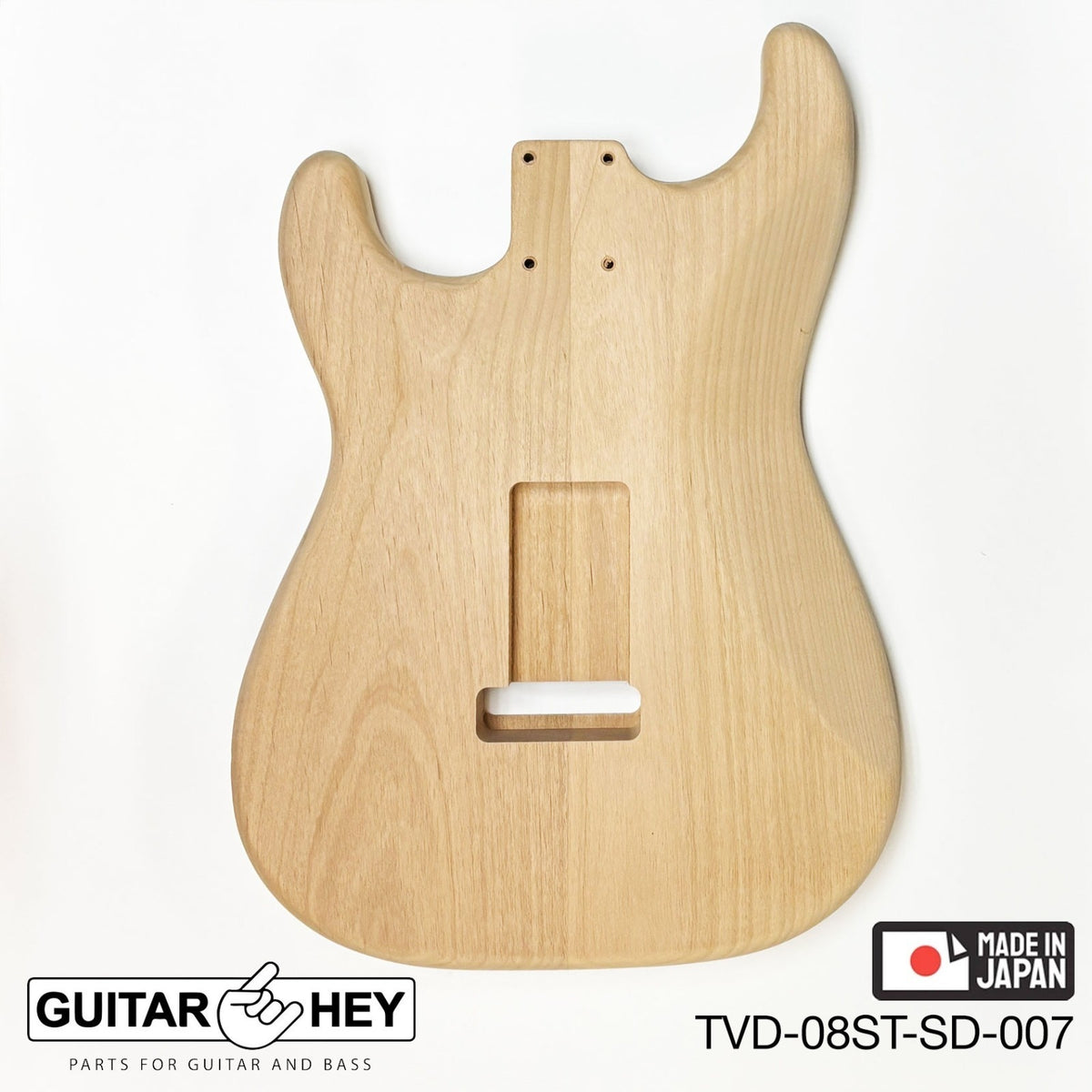 NEW Hosco JAPAN Unfinished Strat® 50's Style Body Alder 2-piece SANDED #007