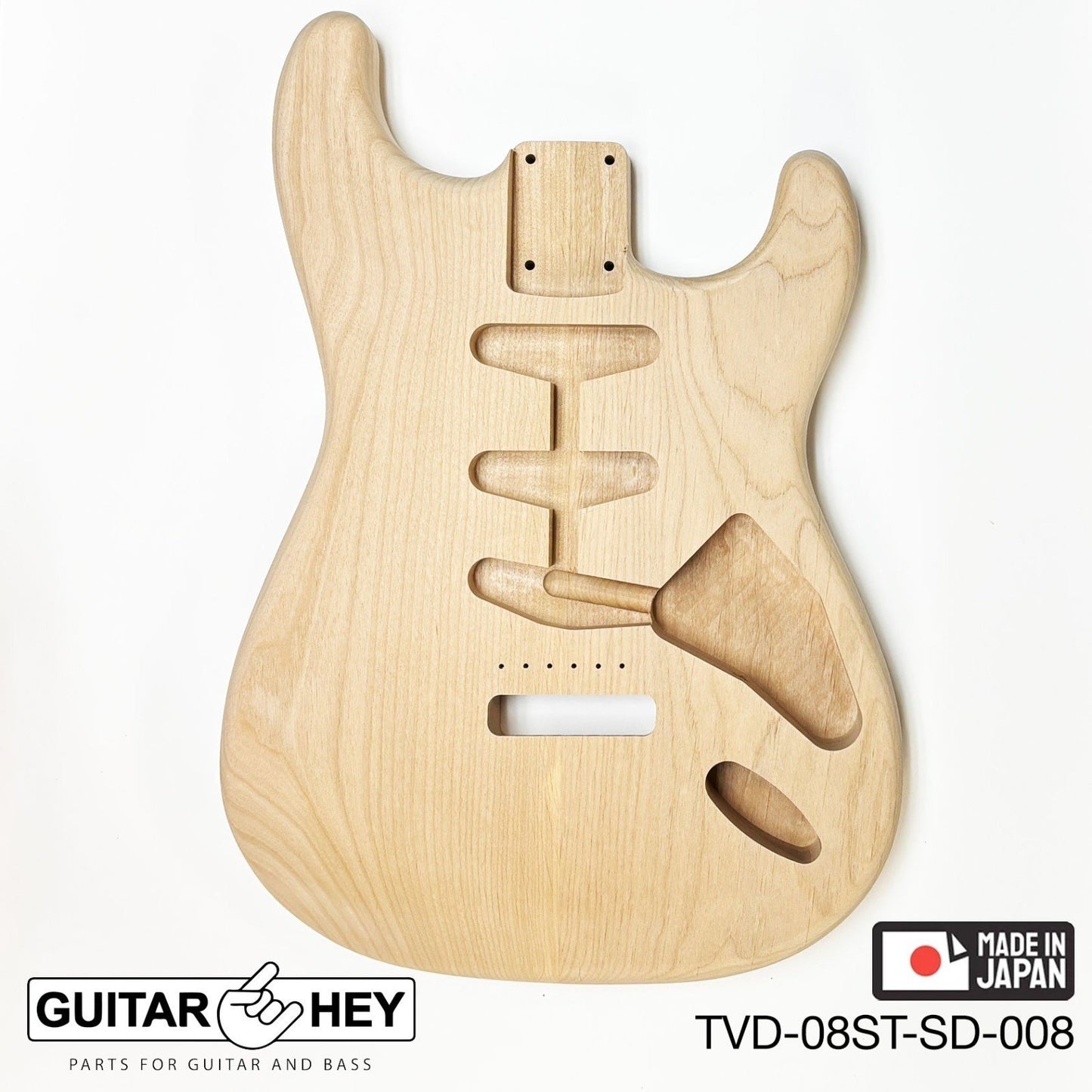 NEW Hosco JAPAN Unfinished Strat® 50's Style Body Alder 2-piece SANDED #008