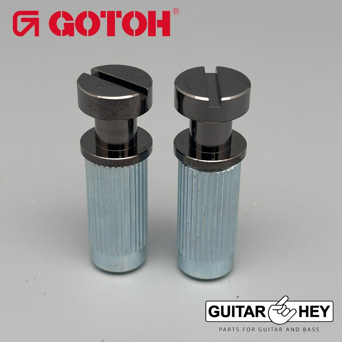 (2) Gotoh M8 METRIC Studs and Anchors for GE101 Stop Tailpiece - COSMO BLACK