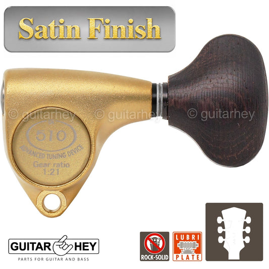 NEW Gotoh SGV510Z-TL5 L3+R3 Tuners 21:1 Gear Ratio LARGE Buttons 3x3 GOLD SATIN