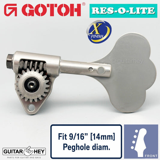 Gotoh GRL510C-9 Bass 4-inline Tuners 9/16" [14mm] RES-O-LITE - ANTIQUE X-NICKEL
