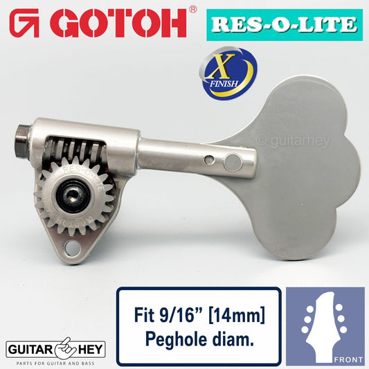NEW Gotoh GRL510C-9 Bass L3+R3 Tuners 9/16" [14mm] RES-O-LITE, ANTIQUE X-NICKEL