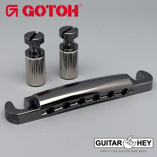 NEW Gotoh Stop Tailpiece for Gibson® USA with 5/16" - 24 Studs - COSMO BLACK