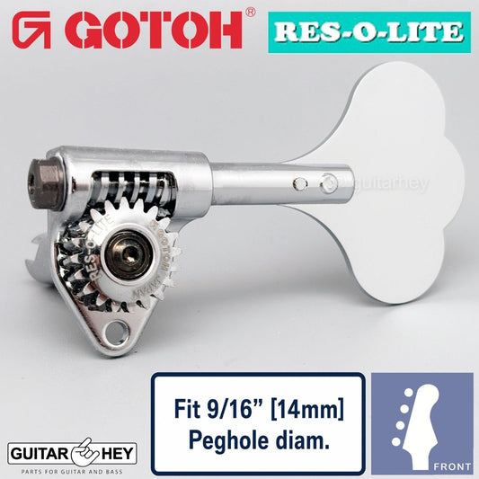 NEW Gotoh GRL510C-9 Bass 4-inline Tuners SET 9/16" [14mm] RES-O-LITE - CHROME