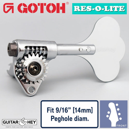 NEW Gotoh GRL510C-9 Bass L2+R4 Tuners SET 9/16" [14mm] RES-O-LITE - CHROME