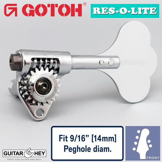NEW Gotoh GRL510C-9 Bass L4+R2 Tuners SET 9/16" [14mm] RES-O-LITE - CHROME