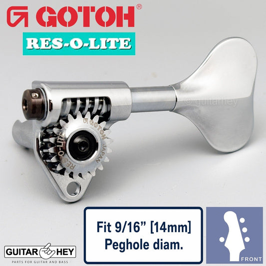 NEW Gotoh GRL510M-9 RES-O-LITE Bass 4-String L1+R3 Set 9/16" [14mm] - CHROME