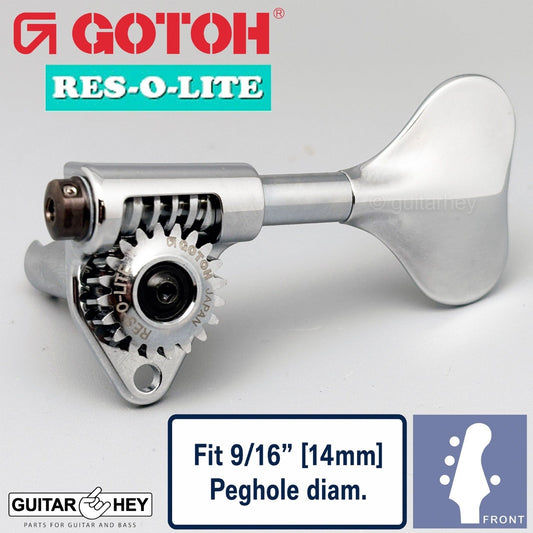 NEW Gotoh GRL510M-9 RES-O-LITE Bass 4-String L3+R1 Set 9/16" [14mm] - CHROME