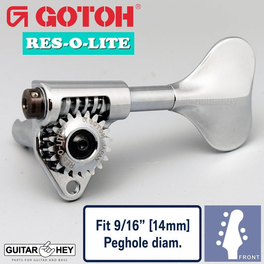 NEW Gotoh GRL510M-9 RES-O-LITE Bass 6-String L4+R2 Set 9/16" [14mm] - CHROME