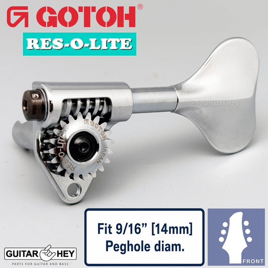 NEW Gotoh GRL510M-9 RES-O-LITE Bass 6-String L3+R3 Set 9/16" [14mm] - CHROME