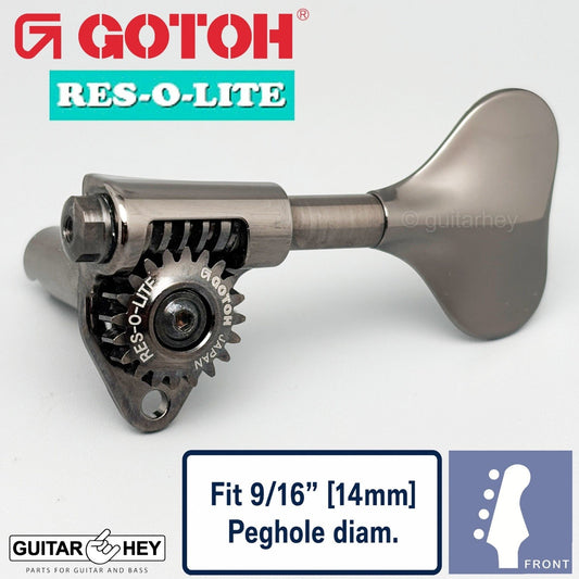 NEW Gotoh GRL510M-9 RES-O-LITE Bass 4-String in-line SET 9/16 [14mm] COSMO BLACK