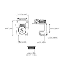 Load image into Gallery viewer, NEW Leo Quan® Badass 4-in-line set OGT™ Bass Keys Open Gear Large Post - NICKEL