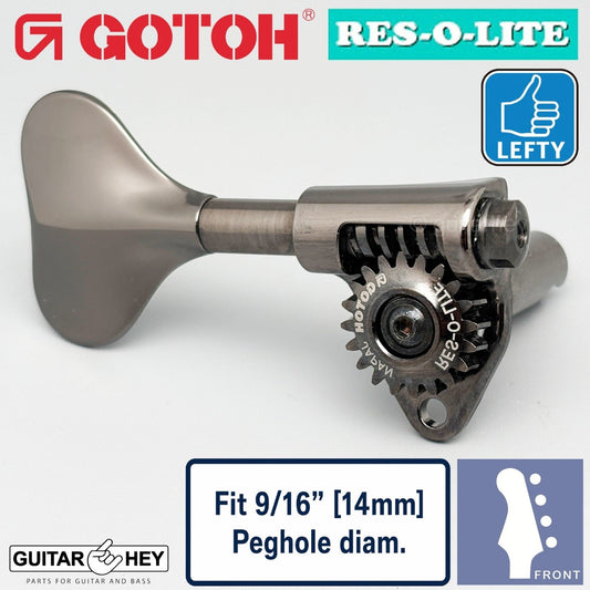 NEW Gotoh GRL510M-9 RES-O-LITE Bass 4-String LEFTY Set 9/16" [14mm] COSMO BLACK