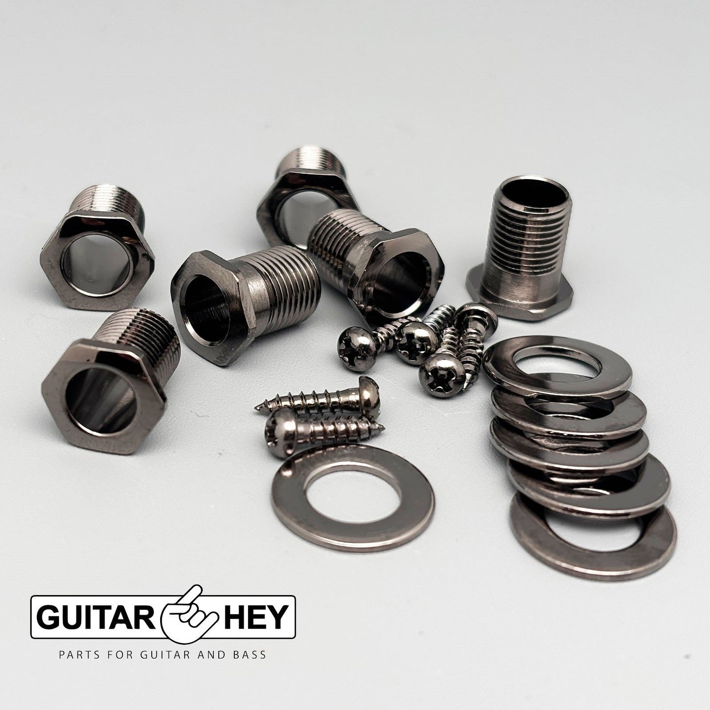 NEW Gotoh SGS510Z-CS5 6 in Line Set Mini Tuners AMBER Buttons 18:1 - COSMO BLACK