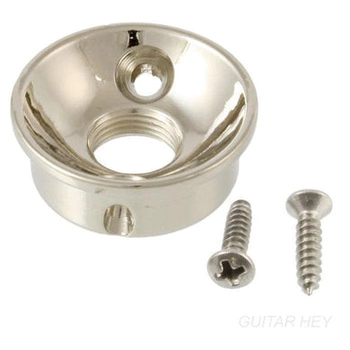 Electrosocket Round Retrofit Jackplate for Telecaster Tele Guitar Jack NICKEL