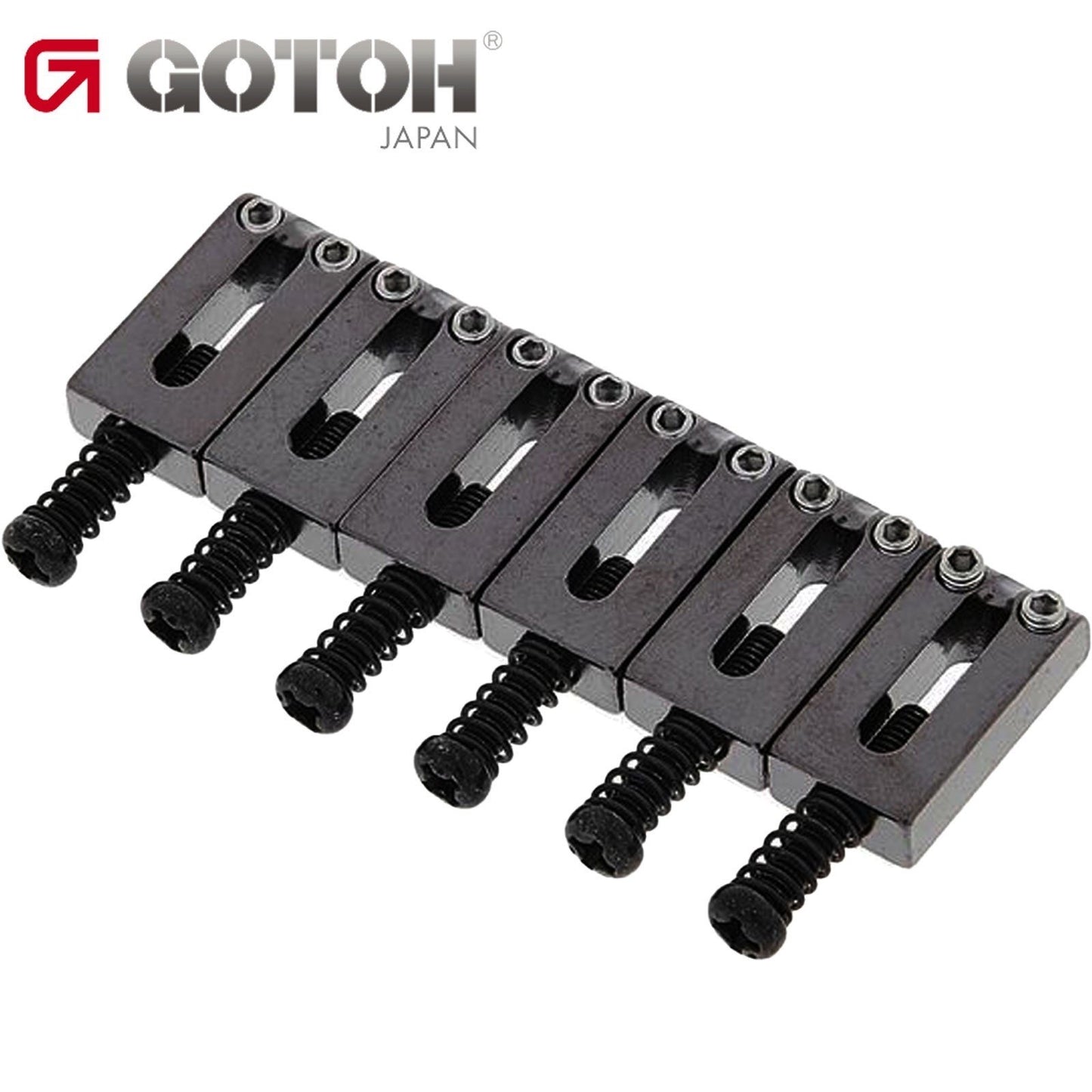 Gotoh S21 Set of 6 Steel Tremolo/Bridge Replacement Saddles 10.5mm - COSMO BLACK