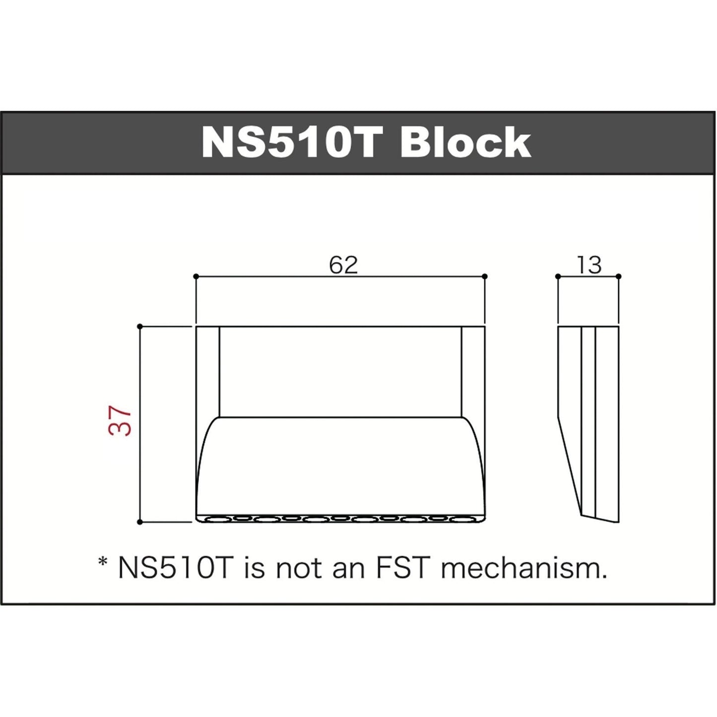 NEW Gotoh NS510T-FE1 2 Point Tremolo Bridge Narrow Spacing 37MM BLOCK - BLACK