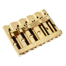 Load image into Gallery viewer, NEW Omega 5-String Fender Bass Bridge BADDASS V Style - BLACK CHROME GOLD NICKEL