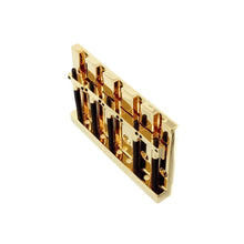 Load image into Gallery viewer, NEW Omega 5-String Fender Bass Bridge BADDASS V Style - BLACK CHROME GOLD NICKEL