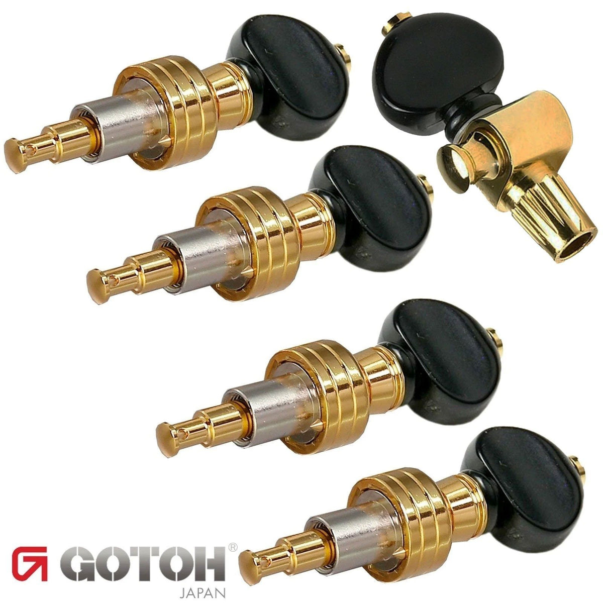 NEW Gotoh SPBJ-4/5-AIB Sealed PLANETARY Banjo Tuning Keys 5 Tuners Set - GOLD