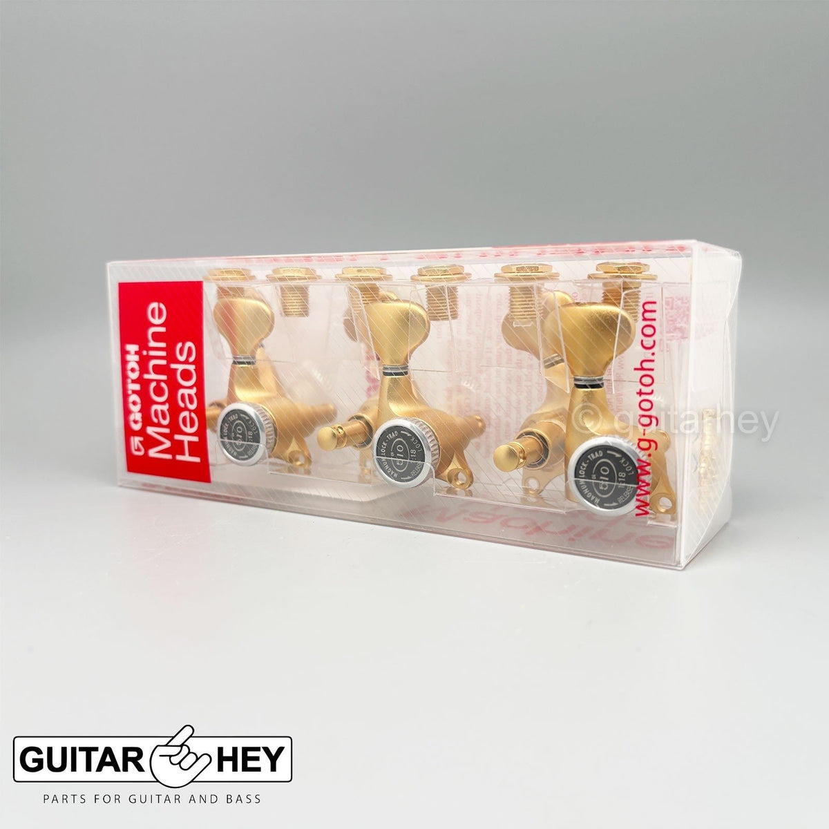 NEW Gotoh SGS510Z-S5 MGT 6 in line Locking Tuners Set w/ 18:1 Ratio - GOLD SATIN