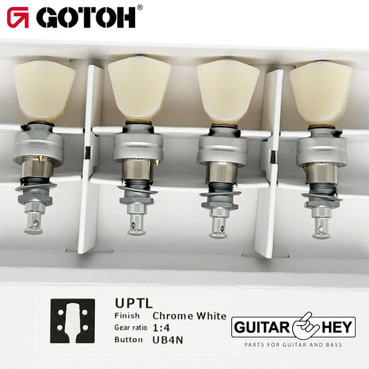 NEW Gotoh UPTL-UB4N Sealed Planetary Ukulele LONG Tuning Keystone - SATIN CHROME