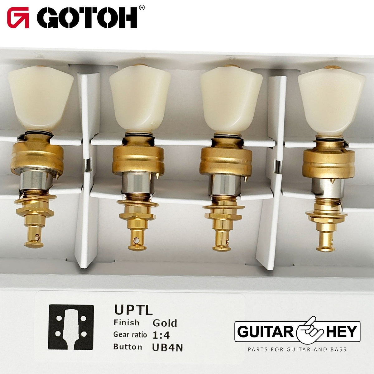 NEW Gotoh UPTL-UB4N Sealed Planetary Ukulele LONG Tuning Keystone - GOLD