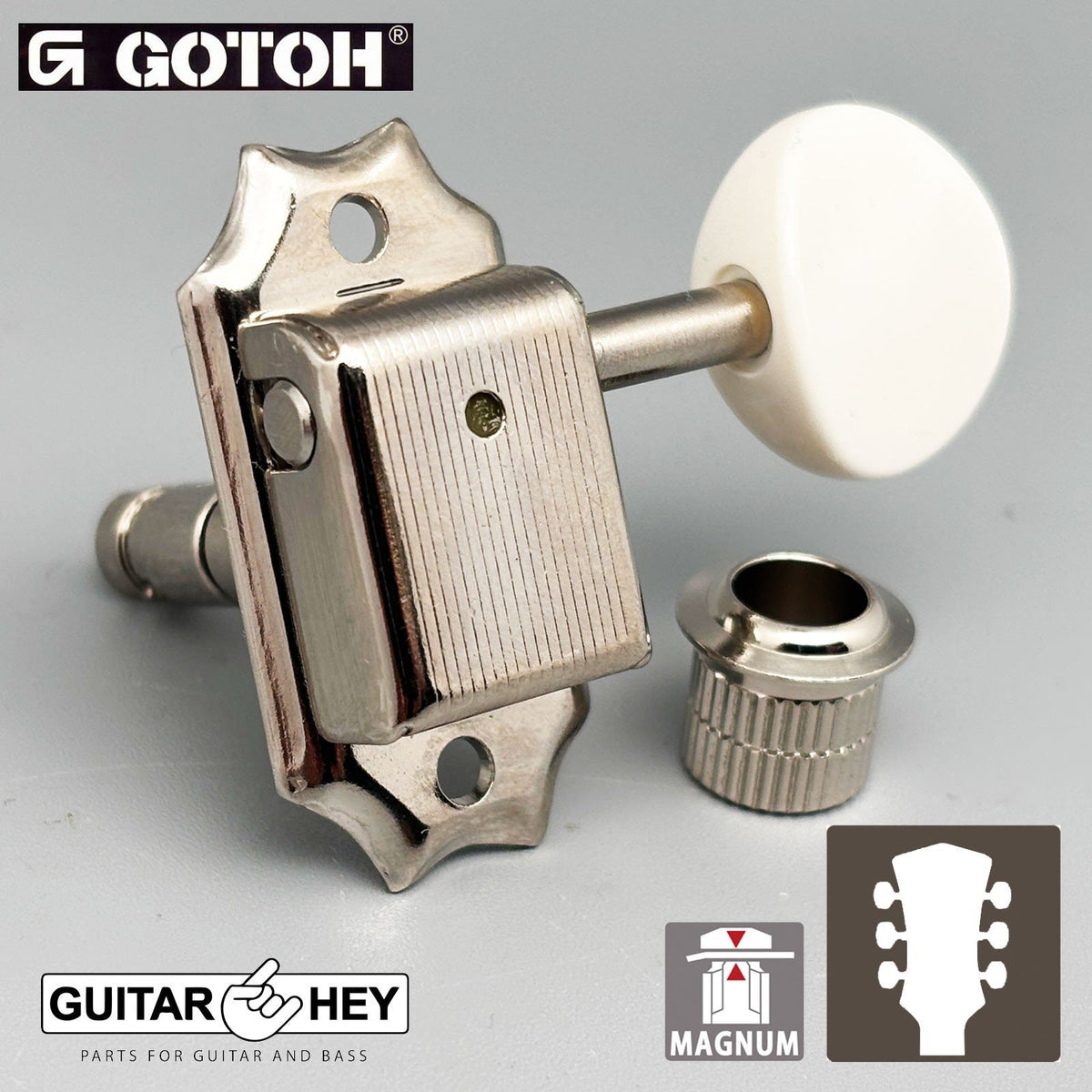 NEW Gotoh SD90-05MA MG LOCKING Tuners Set L3+R3 w/ Oval Buttons 3x3 - NICKEL