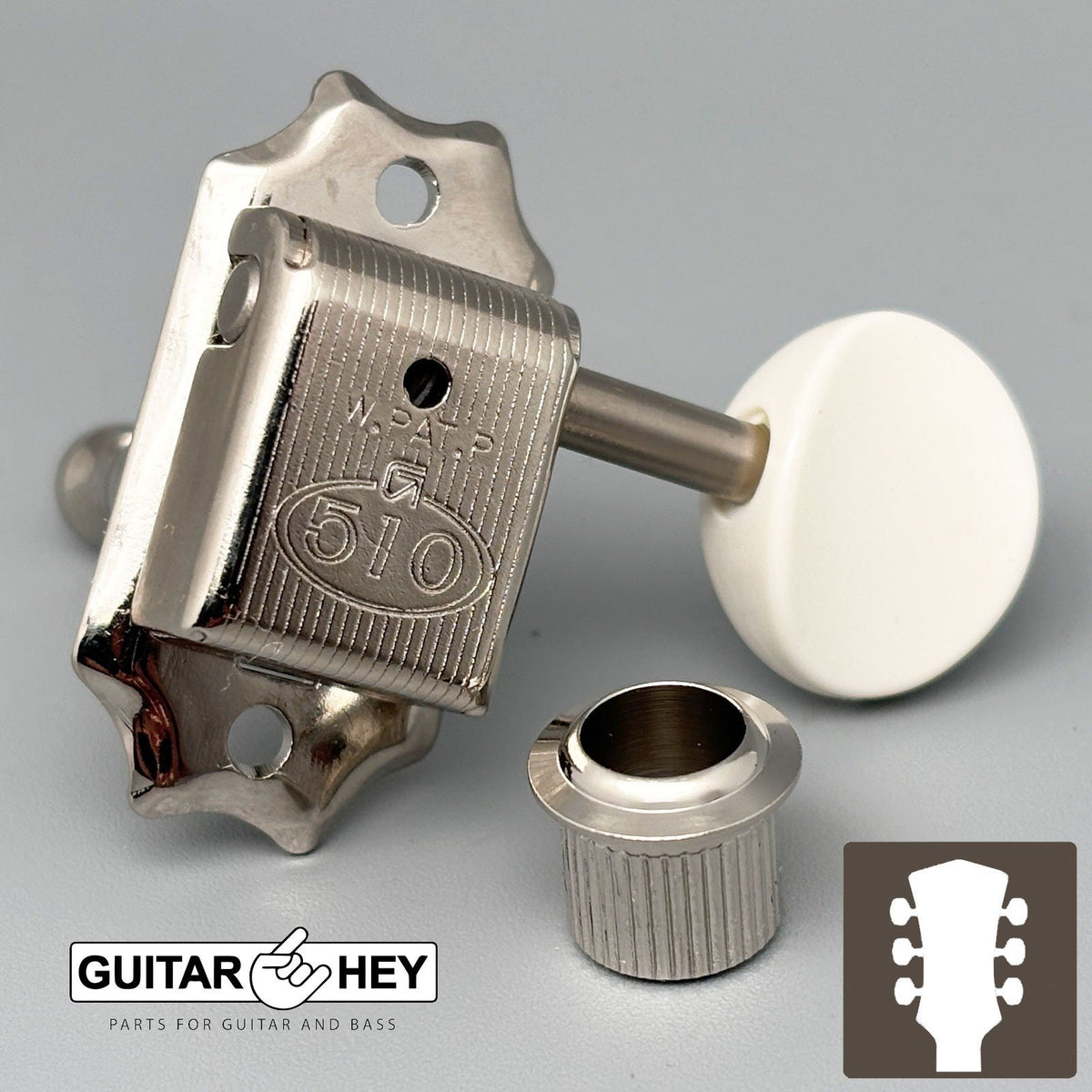 NEW Gotoh SD510-05MA Tuning Keys Set Oval Button C-A-R-D & Screws - 3x3 - NICKEL