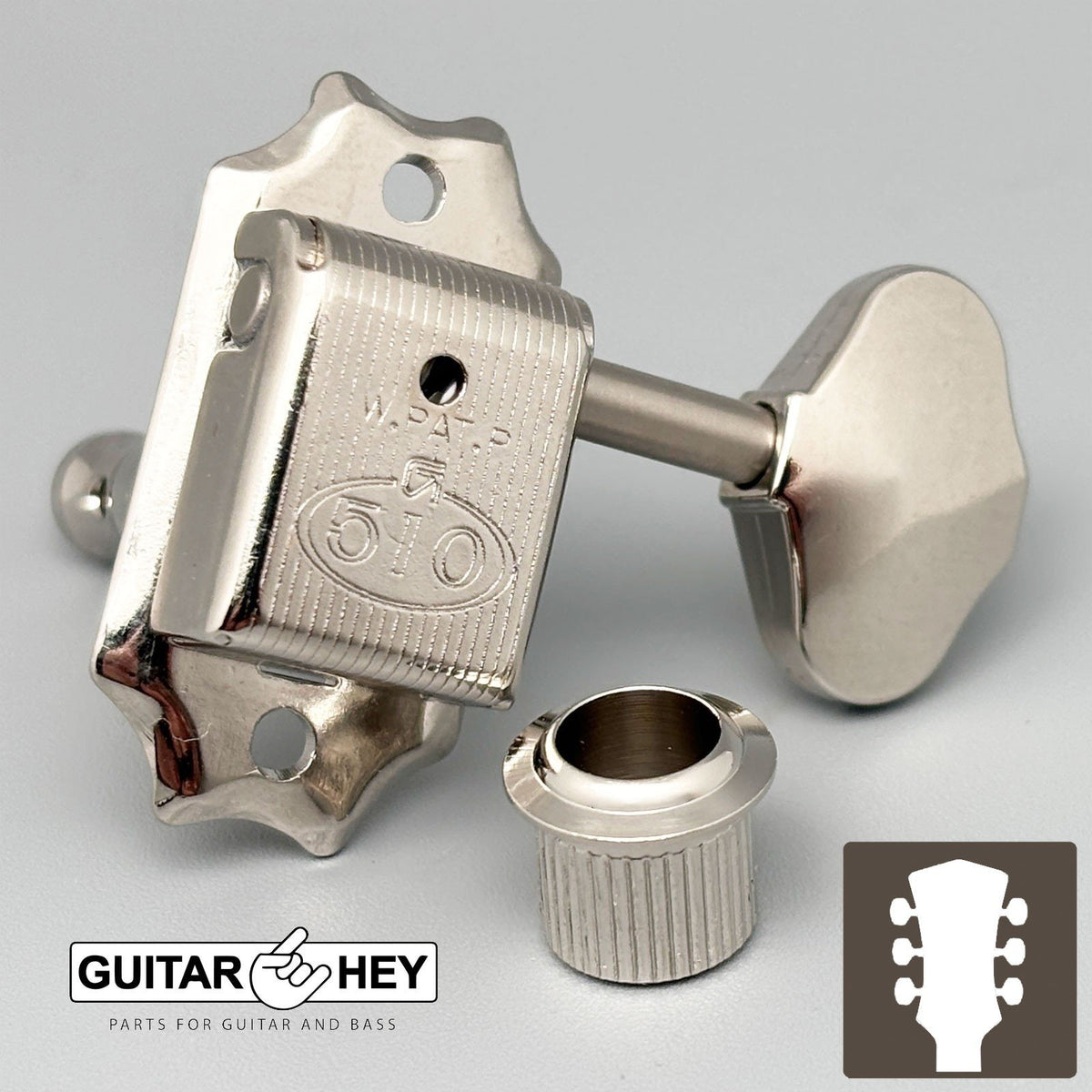 NEW Gotoh SD510-06M Tuning Keys Set Butterbean C-A-R-D & Screws - 3x3 - NICKEL
