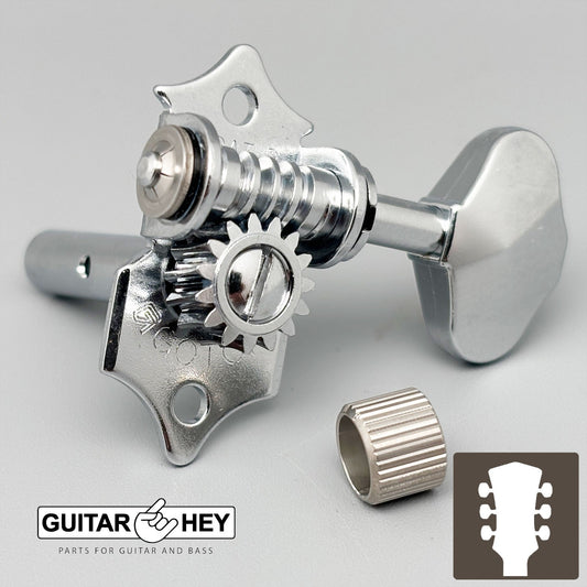 NEW Gotoh SEP700-06M Open-Gear SLOTTED HEAD Keys Scalloped Buttons 3X3 - CHROME