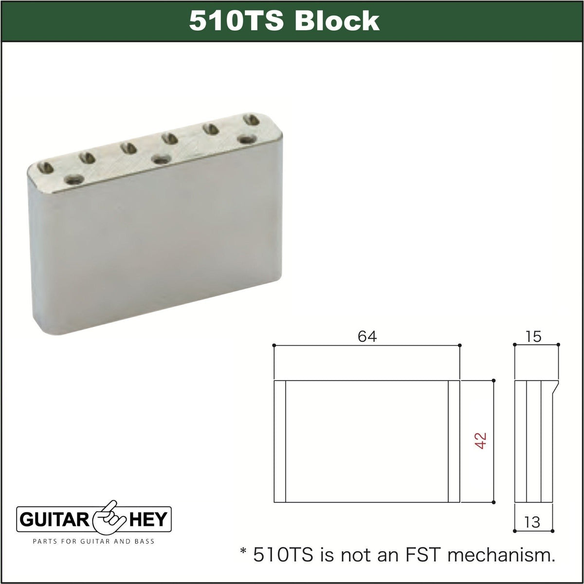 NEW Gotoh 510TS-SF1 Non-locking 2 Point Tremolo Bridge Steel Block - COSMO BLACK