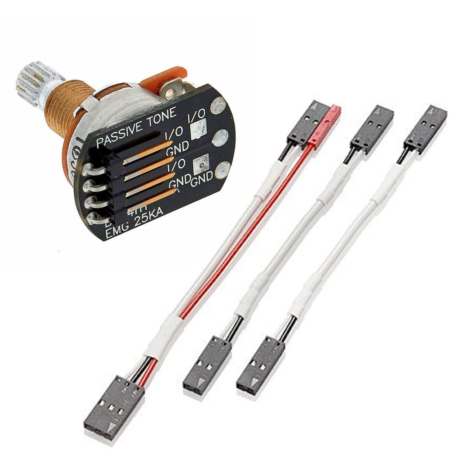 NEW EMG 25k Solderless B124 Tone Control Pot Split Shaft SHORT (strat)