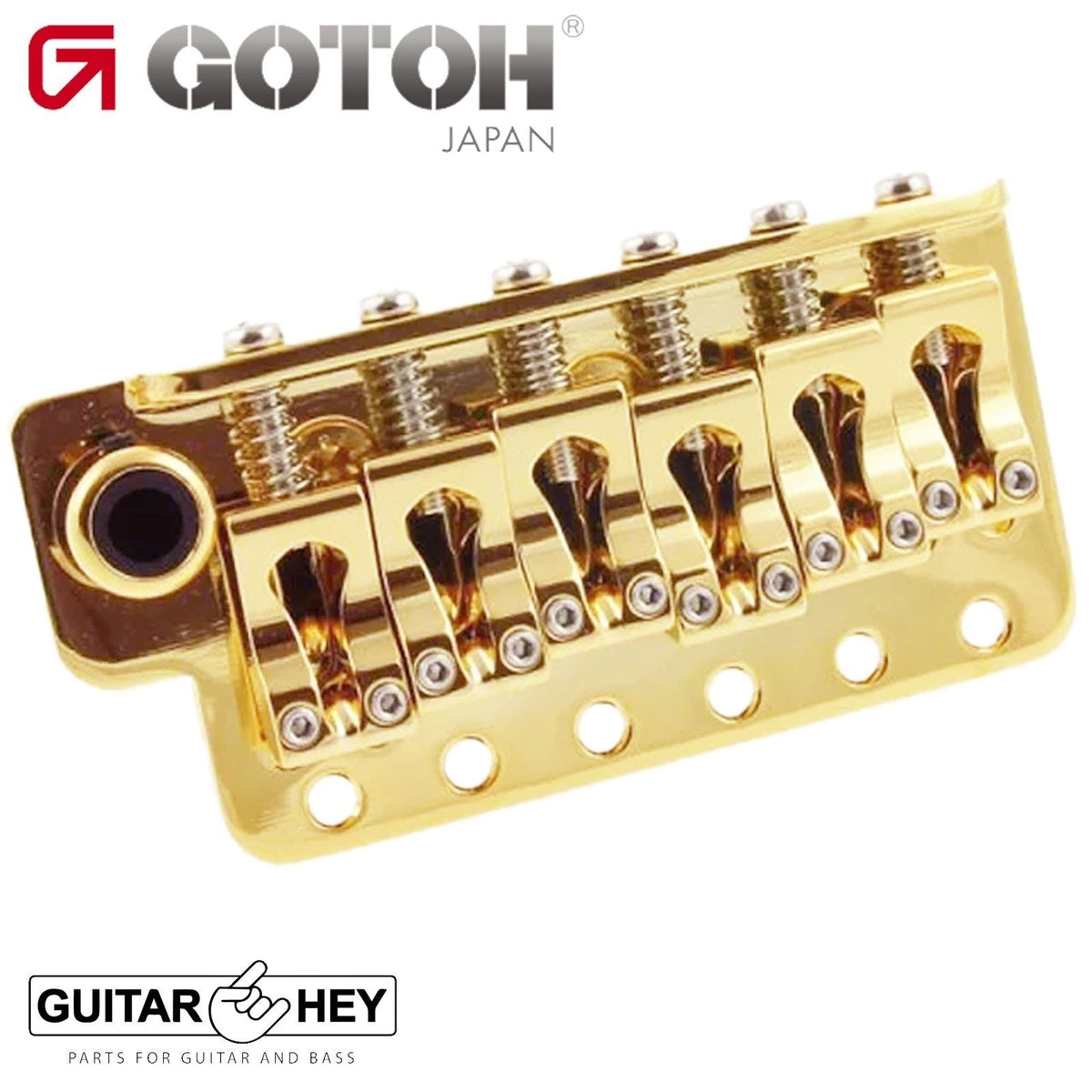NEW Gotoh 510T-BS2 Non-locking 6-point Tremolo Bridge Brass Saddles - GOLD