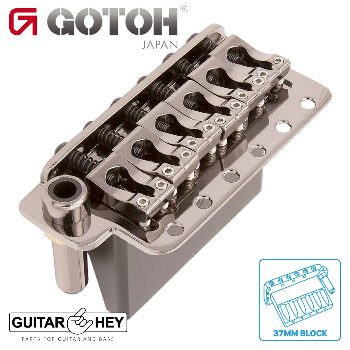 Gotoh 510T-BS2 Non-locking 6-point Tremolo Bridge Brass Saddles 37mm Block COSMO