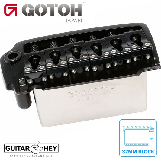 NEW Gotoh EV510TS-BS Non-locking 2 Point Tremolo Bridge 37mm Steel Block - BLACK