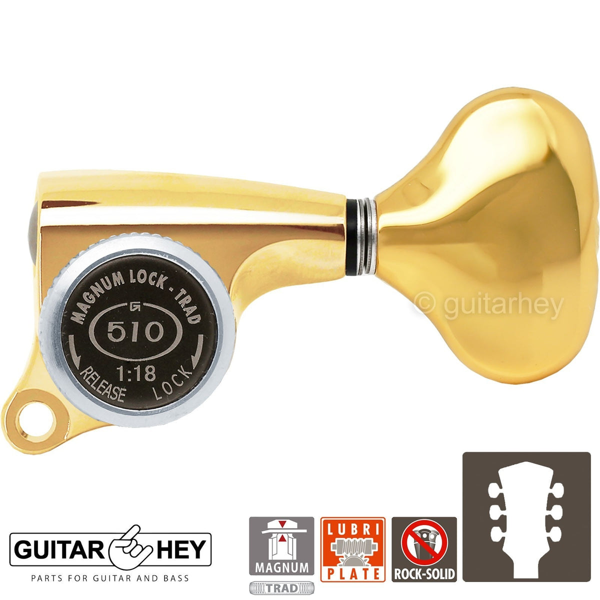 NEW Gotoh SGS510Z-L5 MGT L3+R3 Set Mini Locking LARGE Button 1:18 Ratio 3x3 GOLD