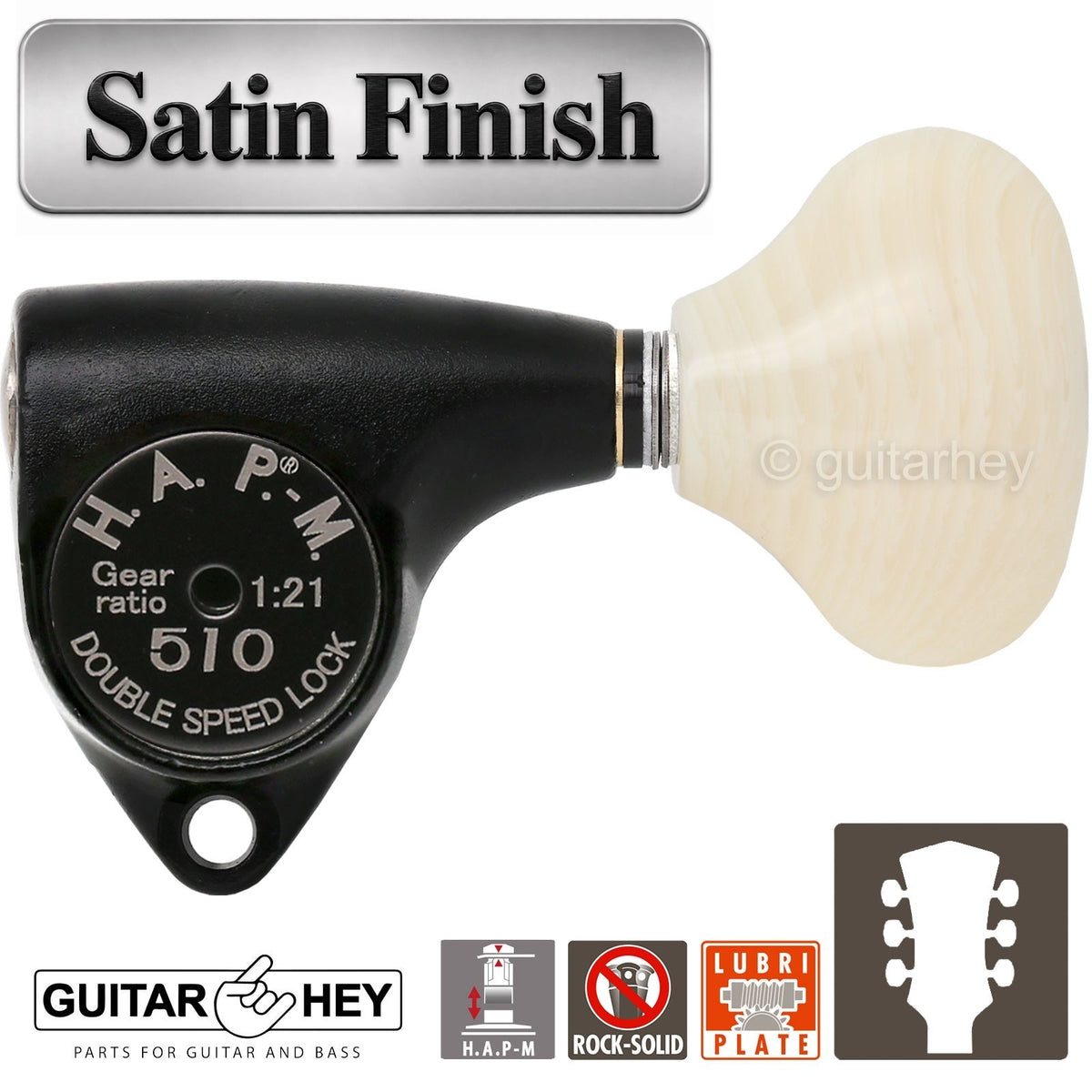 NEW Gotoh SGV510Z-VL5 HAPM Locking Set L3+R3 Adj. Height 1:21, 3x3 - BLACK SATIN