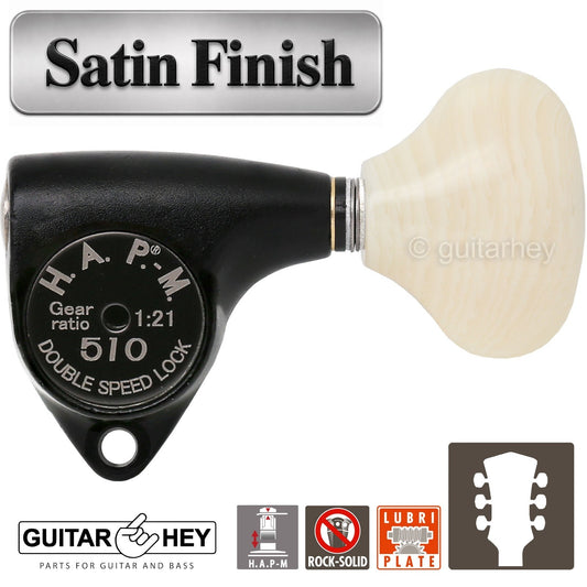 NEW Gotoh SGV510Z-VL5 HAPM Locking Set L3+R3 Adj. Height 1:21, 3x3 - BLACK SATIN