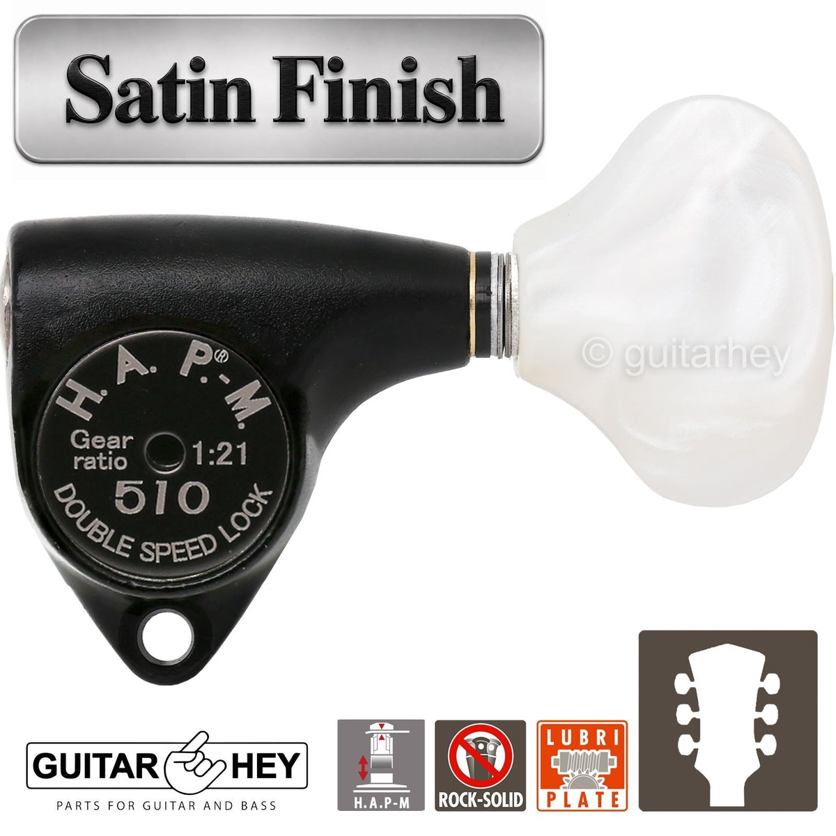 NEW Gotoh SGV510Z-WL5 HAPM Locking Set L3+R3 Adj. Height 1:21, 3x3 - BLACK SATIN