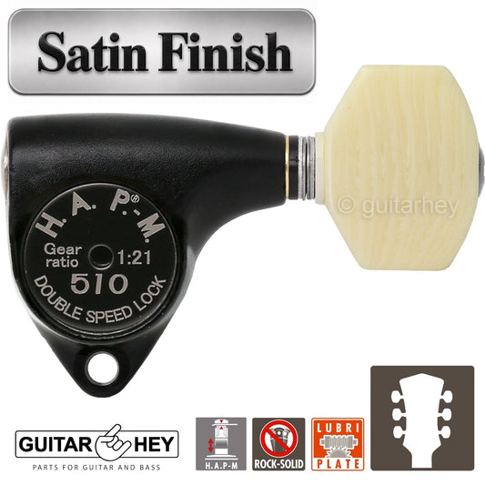 NEW Gotoh SGV510Z-M07 HAPM Locking Set L3+R3 Adj. Height 1:21, 3x3 - BLACK SATIN