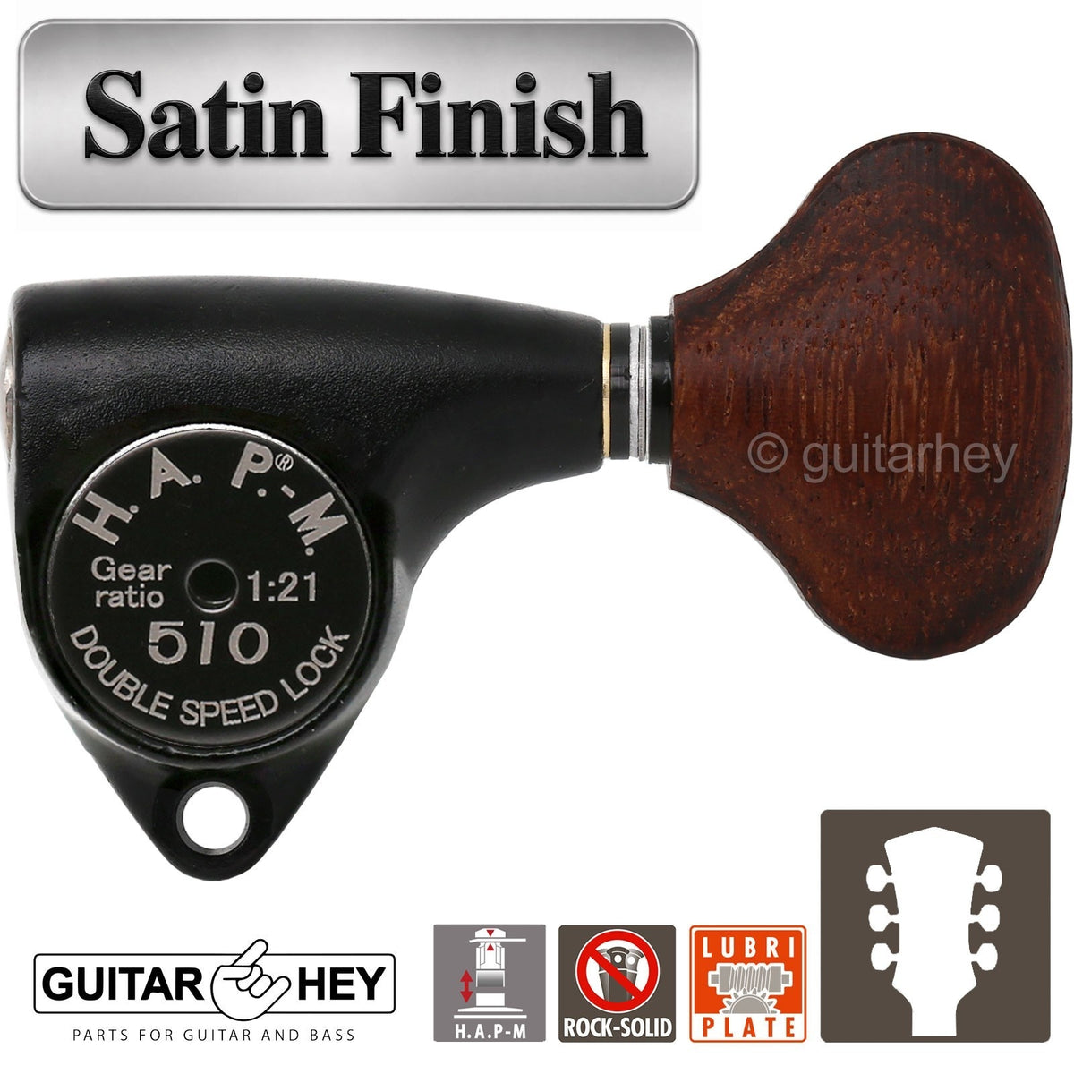 NEW Gotoh SGV510Z-GL5 HAPM Locking Set L3+R3 Adj. Height 1:21, 3x3 BLACK SATIN