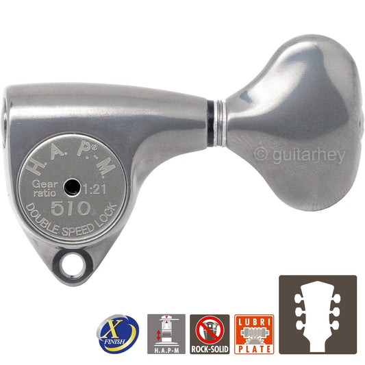 NEW Gotoh SGV510Z-L5 HAPM Set L3+R3 HAP-M 1:21 Gear Ratio 3x3 -ANTIQUE X-CHROME