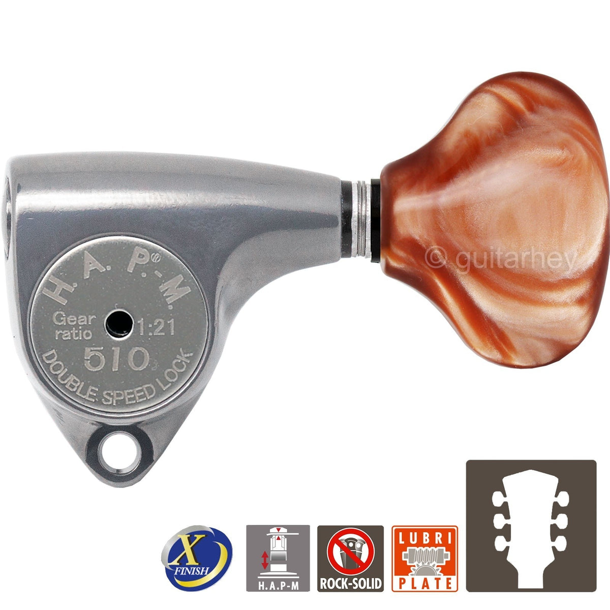 NEW Gotoh SGV510Z-CL5 HAPM Set L3+R3 HAP-M 1:21 Gear Ratio 3x3 -ANTIQUE X-CHROME