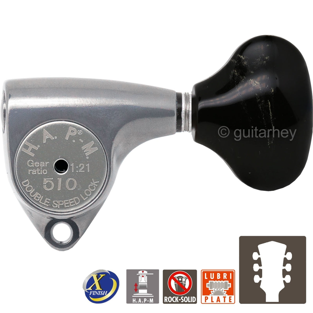 NEW Gotoh SGV510Z-FL5 HAPM Set L3+R3 HAP-M 1:21 Gear Ratio 3x3 -ANTIQUE X-CHROME