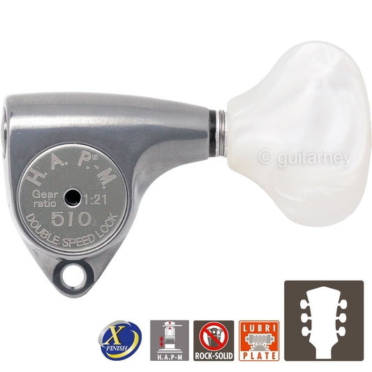 NEW Gotoh SGV510Z-WL5 HAPM Set L3+R3 HAP-M 1:21 Gear Ratio 3x3 -ANTIQUE X-CHROME